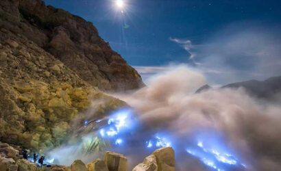 Blue Fire Ijen Mountain